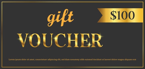 Isolated gift voucher