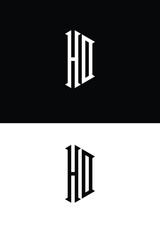 BH initial  monogram letter logo