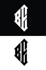 BE monogram letter logo