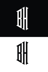 BH monogram letter logo