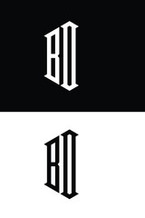 BO monogram letter logo