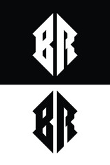 BR monogram letter logo