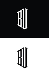 BU monogram letter logo