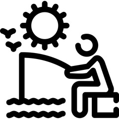 Summer Fishing Icon