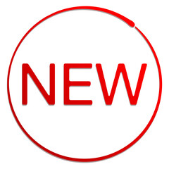 new sign stickers illustration