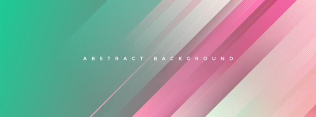 Banner background. colorful. green and pink gradation. slash effect. abstract trendy. memphis . eps 10
