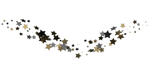 Celestial Downpour: Experience the Marvel of a 3D Gold Stars Rain