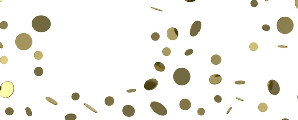 Shimmering Bliss: Mesmeric 3D Illustration Depicting Glistening Gold Confetti