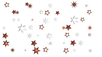 Starlit Christmas Plummet: Spectacular 3D Illustration Showcasing Descending Holiday Star Clusters