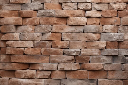 bricks of the same size and shape in a wall