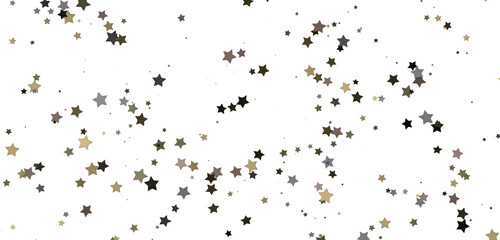 Dazzling 3D Illustration: Witness a Downpour of Golden Stars