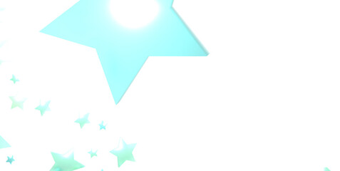 blue stars border 3d
