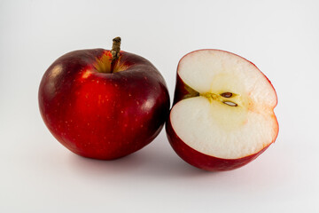 red apples on white