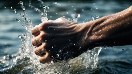 Punching in water
