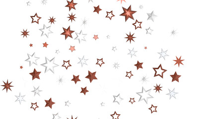 Stellar Christmas Symphony: Exquisite 3D Illustration of Falling Stars in Harmonious Motion for the Holidays