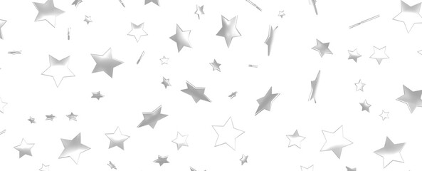 Fototapeta premium Silver star of confetti.