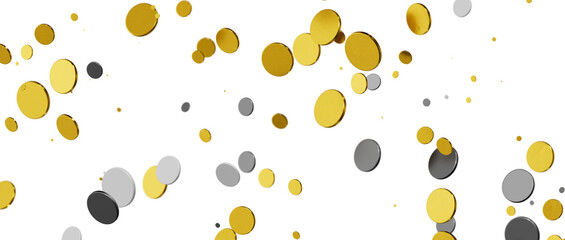 Dazzling Delight: Mesmerizing 3D Illustration of Glittering gold Confetti