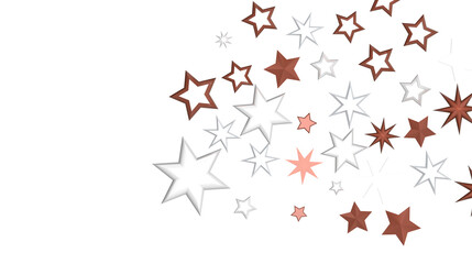 Twinkling Christmas Trail: Exquisite 3D Illustration of Falling Festive Starry Traces