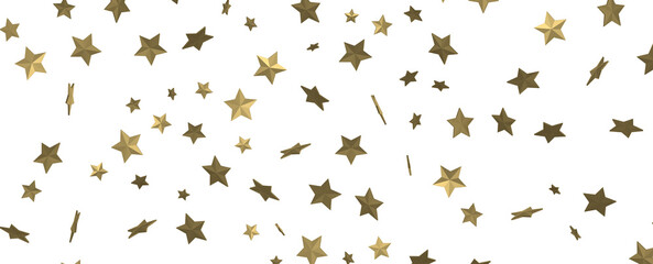 Galactic Christmas Descent: Enthralling 3D Illustration of Falling Holiday Stars from the Cosmos