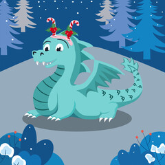blue dragon christmas