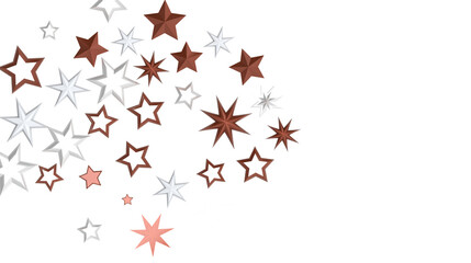 Falling Christmas Star Show: Mesmeric 3D Illustration Depicting Falling Holiday Stargazing Spectacle