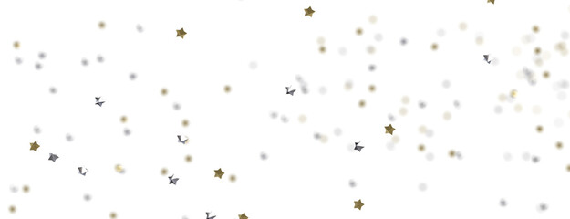 XMAS stars. Confetti celebration, Falling golden abstract decoration for party, birthday celebrate,