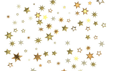 Celestial Downpour: Experience the Marvel of a 3D Gold Stars Rain