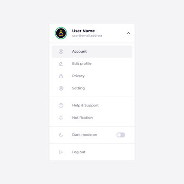Platform website homepage mobile dropdown menu UI design