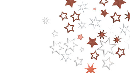 Twinkling Christmas Trail: Exquisite 3D Illustration of Falling Festive Starry Traces