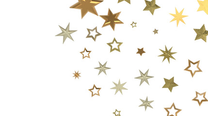 Shimmering Starry Christmas: Spectacular 3D Illustration Showcasing Falling Holiday Stars