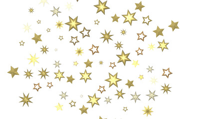Obraz na płótnie Canvas Enchanted Galaxy: Experience the Splendor of a 3D Gold Stars Shower