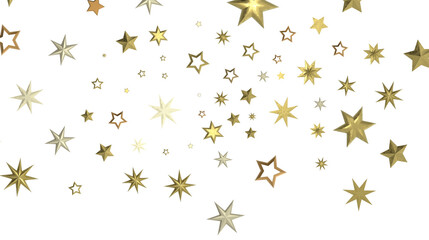 Holiday Stardust Rain: Brilliant 3D Illustration Showcasing Descending Christmas Stars