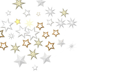 stars gold modern frame in 3d
