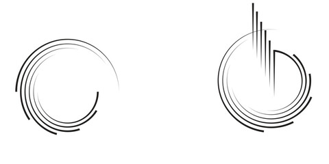 Black mascara circular texture, brush stroke isolated on white background