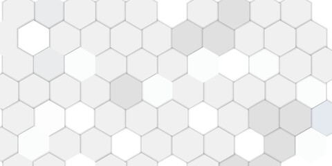 Abstract hexagon white background vector
