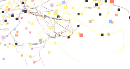 Digital cyberspace with particles and Digital data network connections concept.