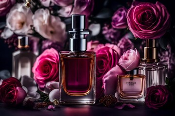 Perfume with Floral Flourish