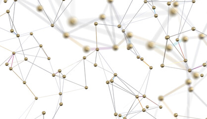 Molecular background with DNA. Network with connecting dots and lines.