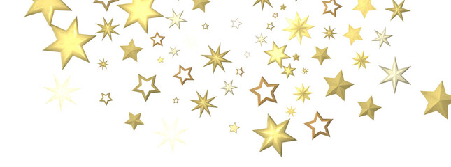 Cascading Christmas Constellations: Brilliant 3D Illustration Showcasing Falling Festive Star Patterns