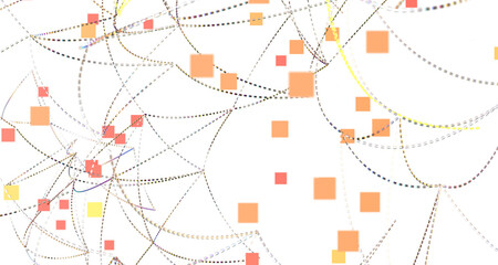 Abstract polygonal space with connecting dots and lines. Dark background. Connection structure. 3d Widescreen