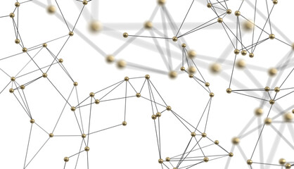 Digital cyberspace with particles and Digital data network connections concept.