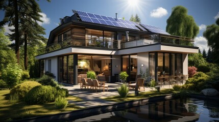 Obraz premium Energy efficient House Building Rate calculation. Generative AI.