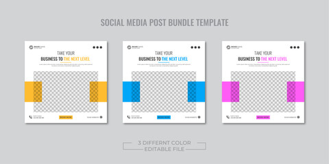 Business social media post square flyer Digital marketing banner template