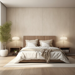 Craftsman Bedroom interior, Bedroom interior mockup, Craftsman style Bedroom mockup, empty wall mockup