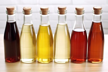 bottles in transparent plastic, showing rich coffee-colored syrup