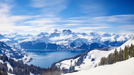 autumn landscape in the mountains with cloudy sky background generated by AI tool