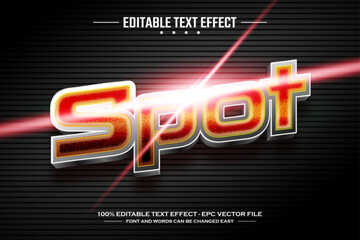 Spot 3D editable text effect template