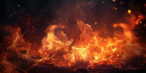 Fototapeta na wymiar burning flames, fire background