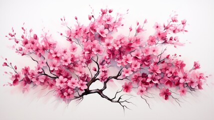 Fototapeta premium pink flowers in summer session generated by AI tool