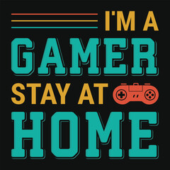 Best gaming or gamer typography graphics tshirt design